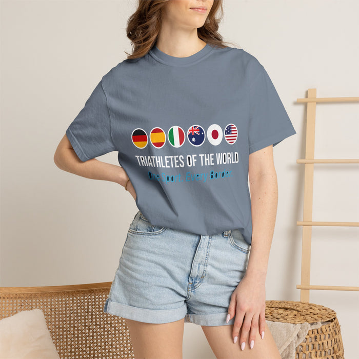 Triathletes of the World — Pacific Bella+Canvas Unisex Tee — Swim Bi