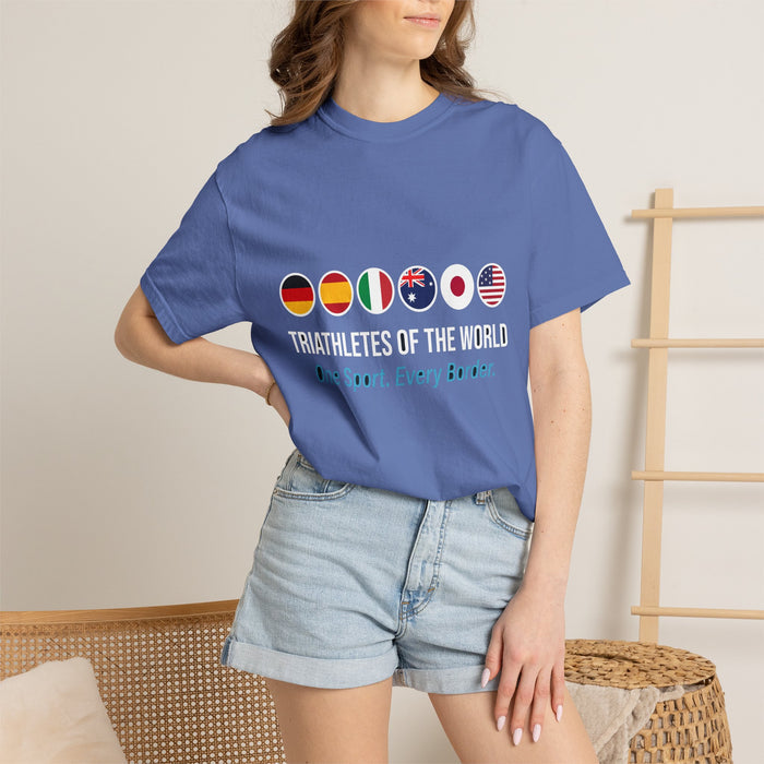 Triathletes of the World — Pacific Bella+Canvas Unisex Tee — Swim Bi