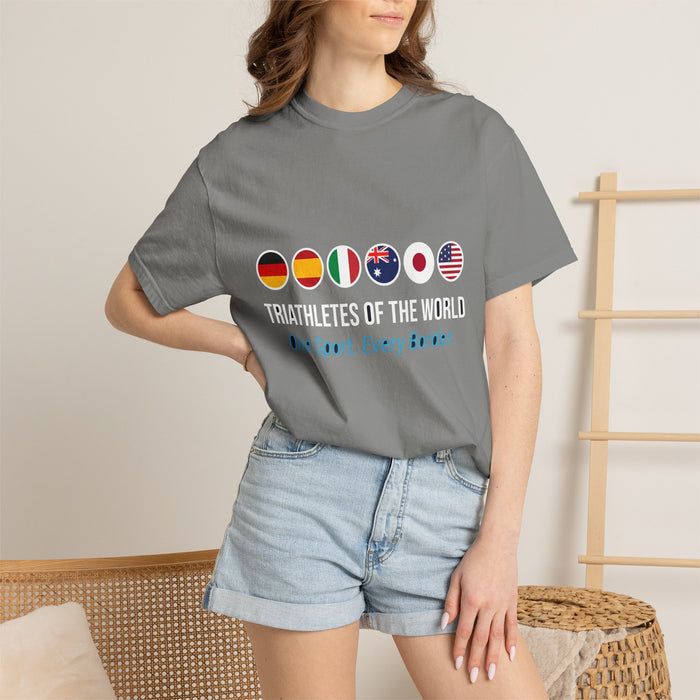Triathletes of the World — Pacific Bella+Canvas Unisex Tee — Swim Bi