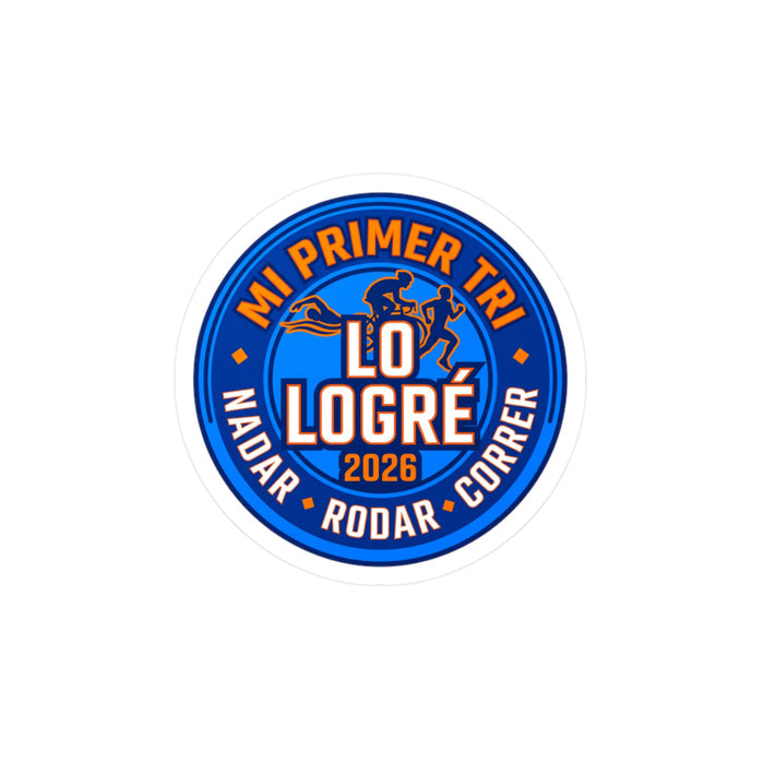 Triathlon Achievement Vinyl Sticker "Mi Primer Tri — Lo Logré 2026"