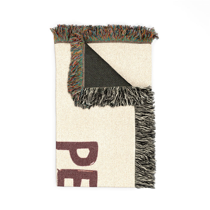 Triathlon Athlete Woven Cotton Blanket - Home Decor - detail view