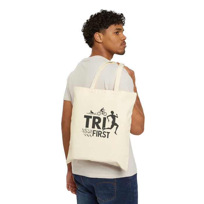 Triathlon Canvas Tote Bag - Bags - detail view