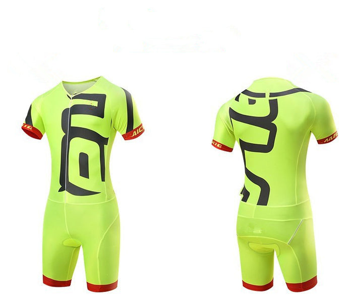 Triathlon Competition Jumpsuit with Raglan Sleeves - Wearables - detail view