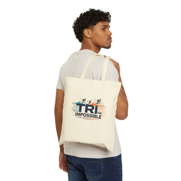 Triathlon Cotton Canvas Tote Bag - Bags - detail view