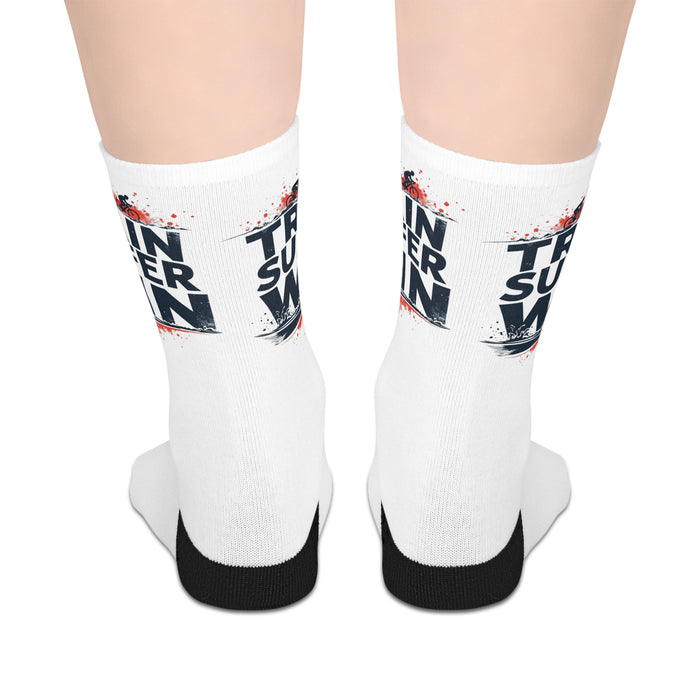 Triathlon Crew Socks with Military-Inspired Design - All Over Prints - alternate view