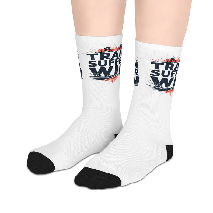 Triathlon Crew Socks with Military-Inspired Design - All Over Prints - detail view