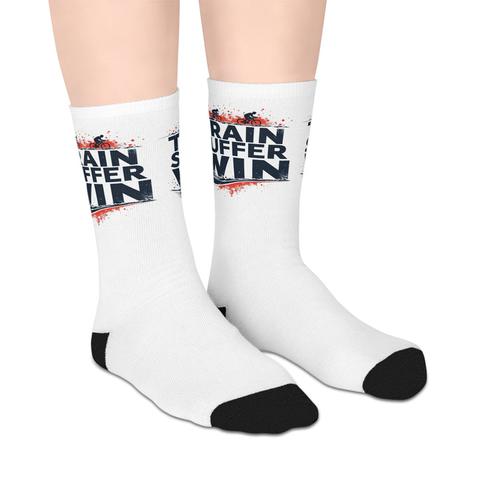 Triathlon Crew Socks with Military-Inspired Design - All Over Prints - lifestyle view