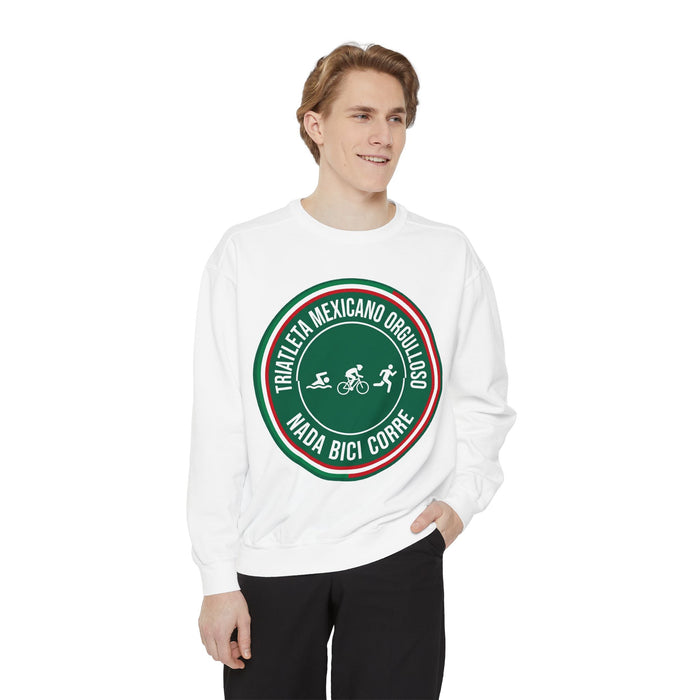 Triathlon Crewneck Sweatshirt - Triatleta Mexicano Orgulloso | Swim Bike Run Mex - Quick-Dry Training Top