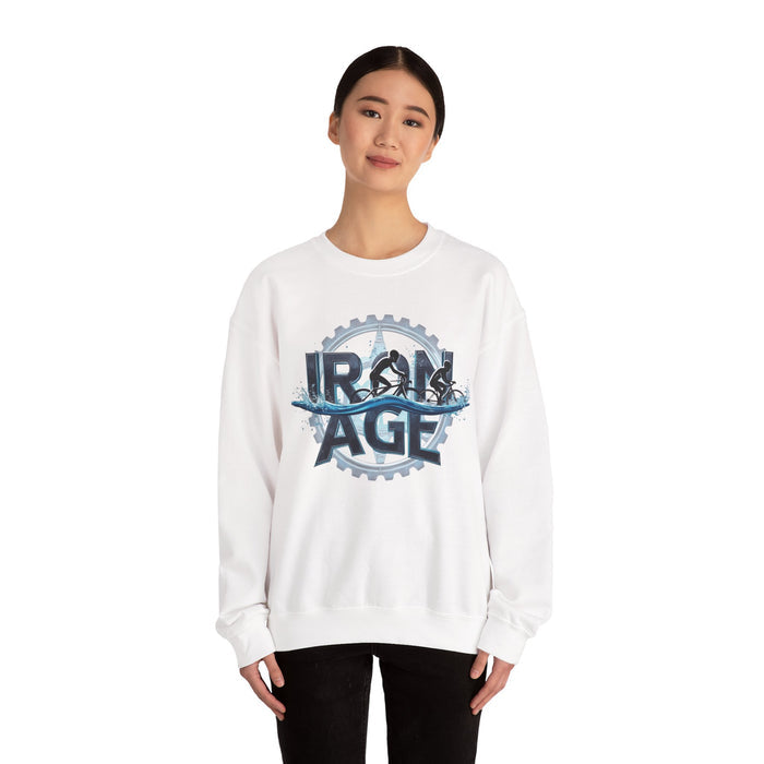 Triathlon Crewneck Sweatshirt by Gildan - size chart