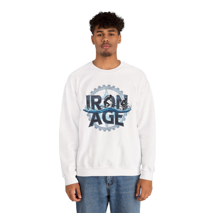 Triathlon Crewneck Sweatshirt by Gildan - size chart