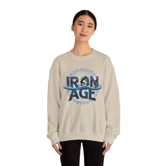 Triathlon Crewneck Sweatshirt by Gildan - size chart