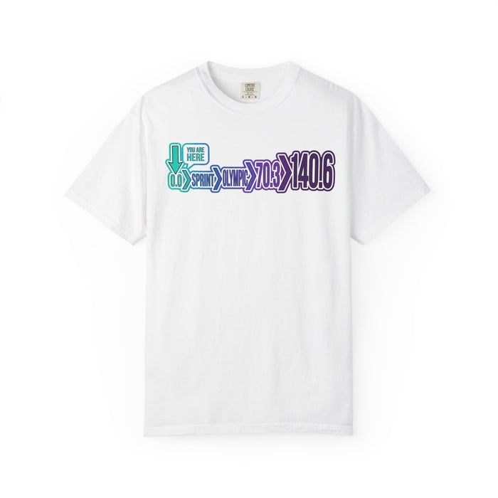 Triathlon Distance Graphic T-Shirt — 70.3 & 140.6 Race Shirt
