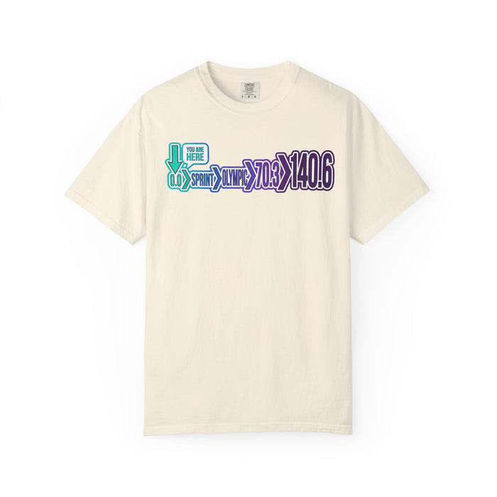 Triathlon Distance Graphic T-Shirt — 70.3 & 140.6 Race Shirt