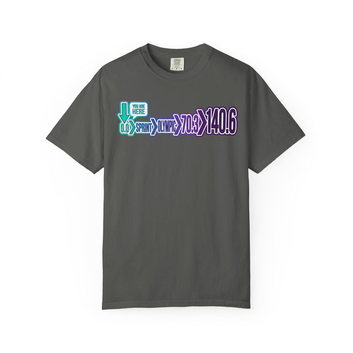 Triathlon Distance Graphic T-Shirt — 70.3 & 140.6 Race Shirt