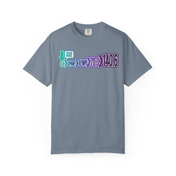 Triathlon Distance Graphic T-Shirt — 70.3 & 140.6 Race Shirt