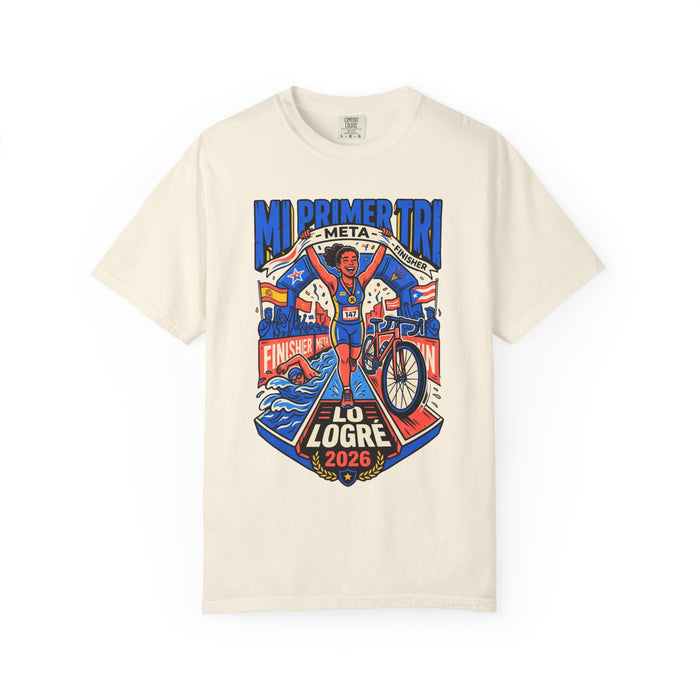 Triathlon Finisher T‑Shirt — "Mi Primer Tri: Lo Logré 2026"