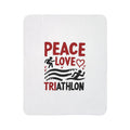 Triathlon Fleece Sherpa Blanket 50x60 Cozy Recovery Wear - Home Decor