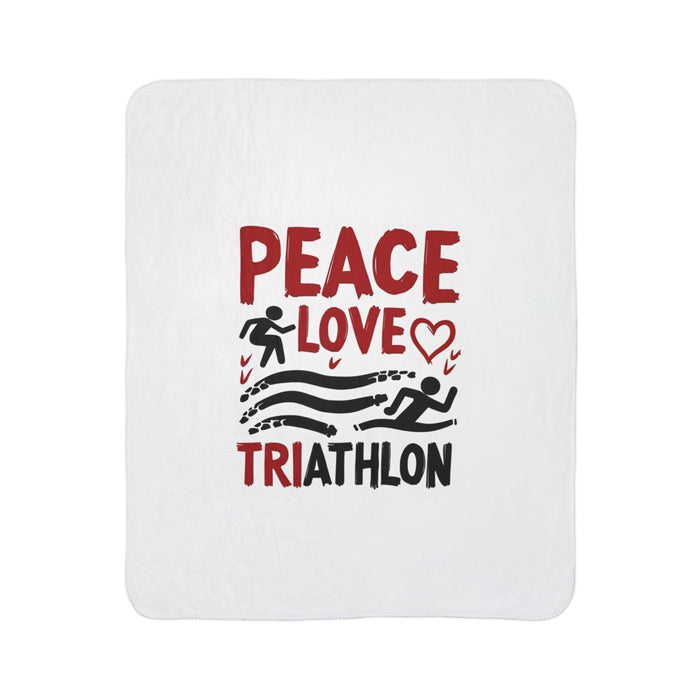 Triathlon Fleece Sherpa Blanket 50x60 Cozy Recovery Wear - Home Decor - alternate view