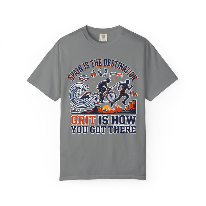 Triathlon Graphic T-Shirt — "Spain Is The Destination, Grit Is How You Got There"