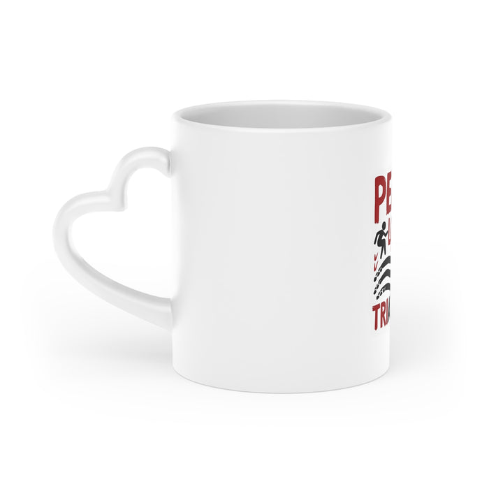 Triathlon Heart-Handle Ceramic Mug 11 oz - detail view