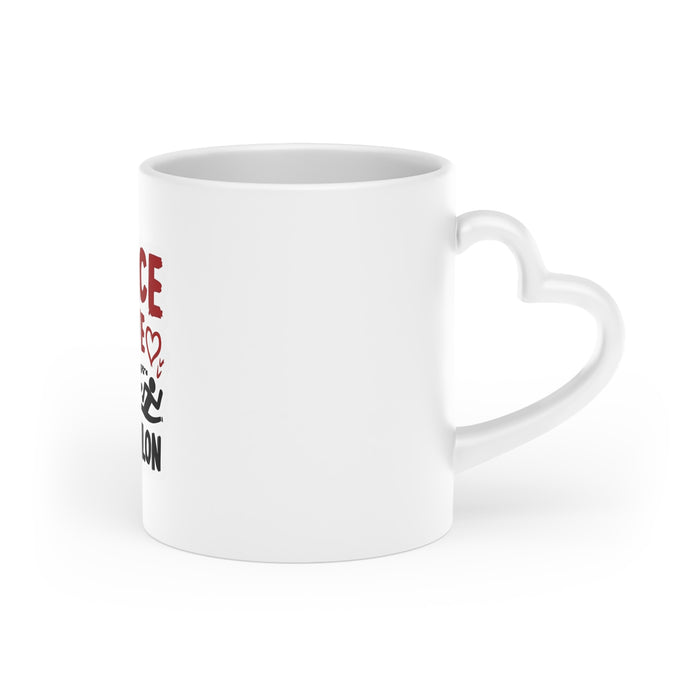 Triathlon Heart-Handle Ceramic Mug 11 oz - lifestyle view