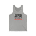Triathlon Humorous Tank Top — "The Voices in My Head Told Me to Sign