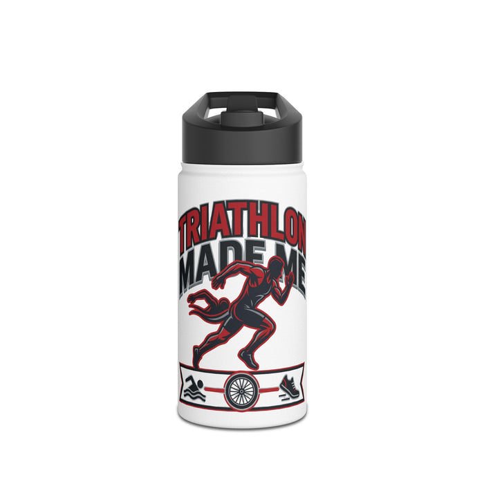 Triathlon Made Me Water Bottle — Stainless Steel Athletic Sports Bottle