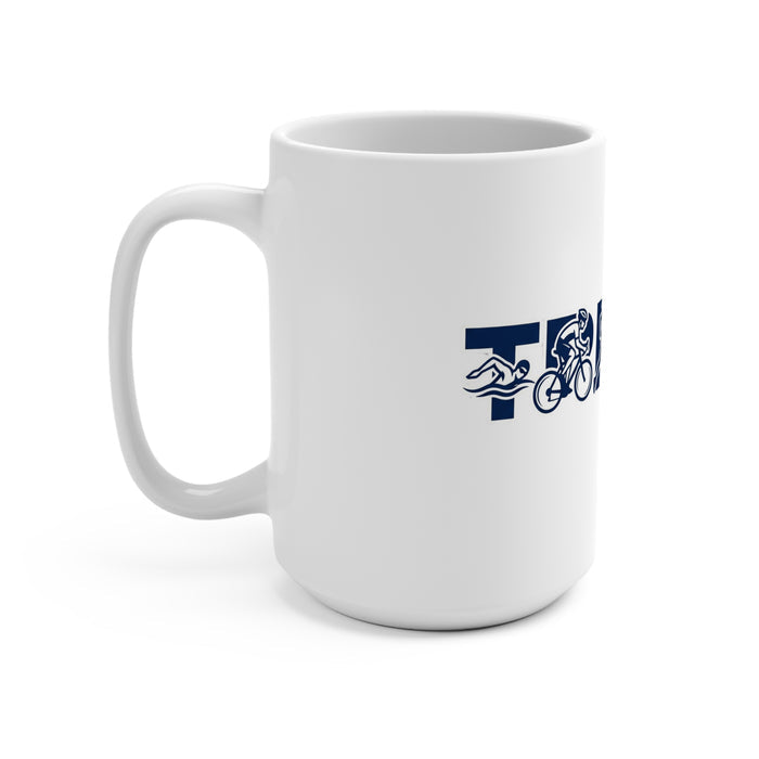 Triathlon Mom 15oz Coffee Mug – Cycling & Running Mom Gift with Heart