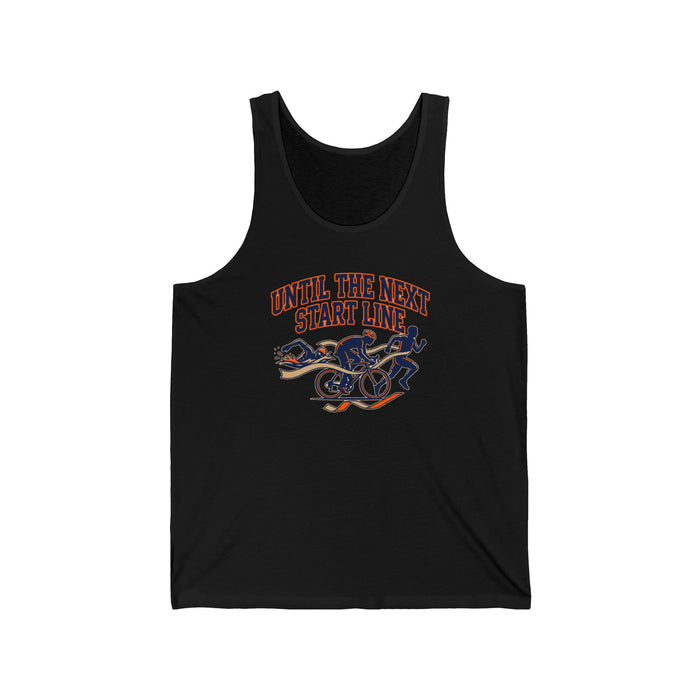 Triathlon Motivational Tank Top – "Until The Next Start Line" Racing Triathlete Shirt