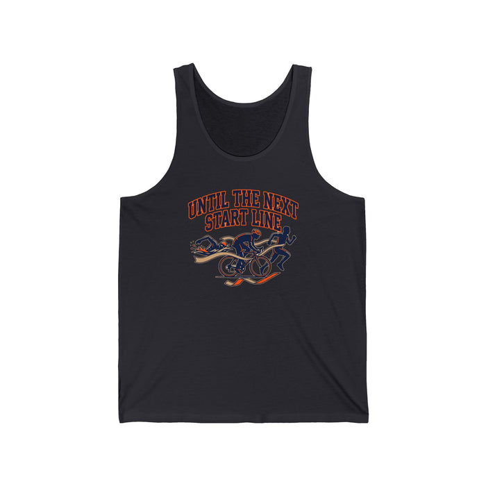 Triathlon Motivational Tank Top – "Until The Next Start Line" Racing Triathlete Shirt