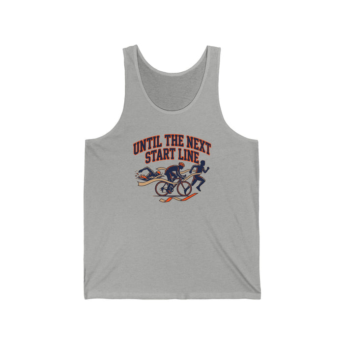 Triathlon Motivational Tank Top – "Until The Next Start Line" Racing Triathlete Shirt