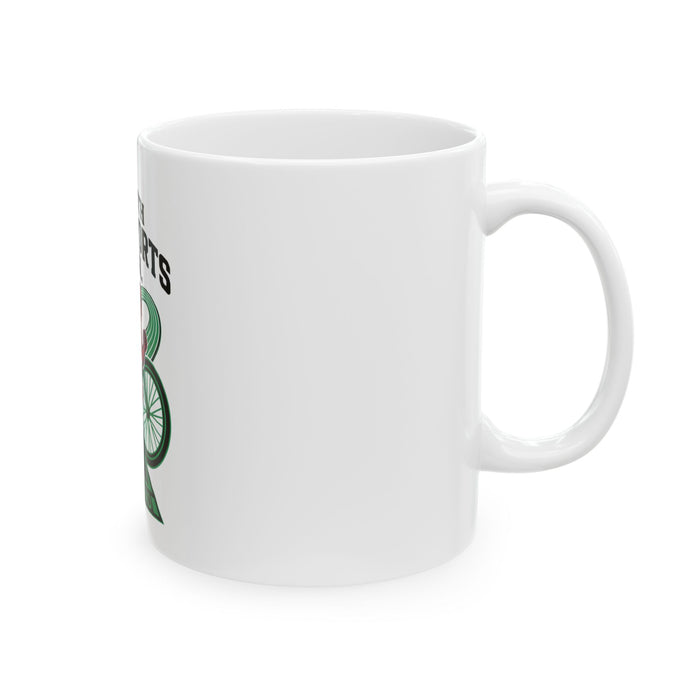 Triathlon Mug - "One Month Three Sports One Goal" Ceramic Coffee Cup (11oz/15oz)