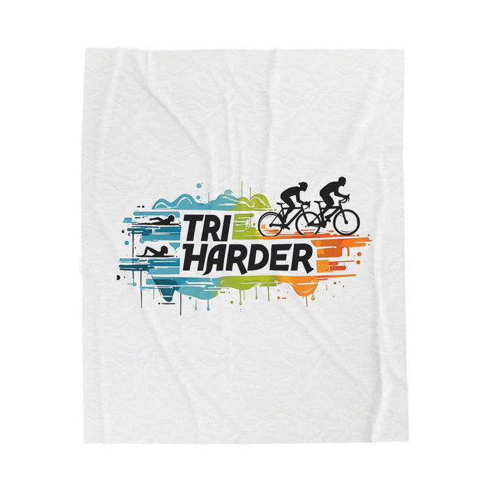 Triathlon Plush Blanket for Athletes - All Over Prints