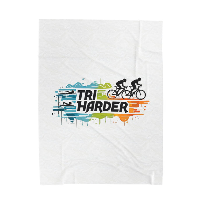 Triathlon Plush Blanket for Athletes - All Over Prints - alternate view