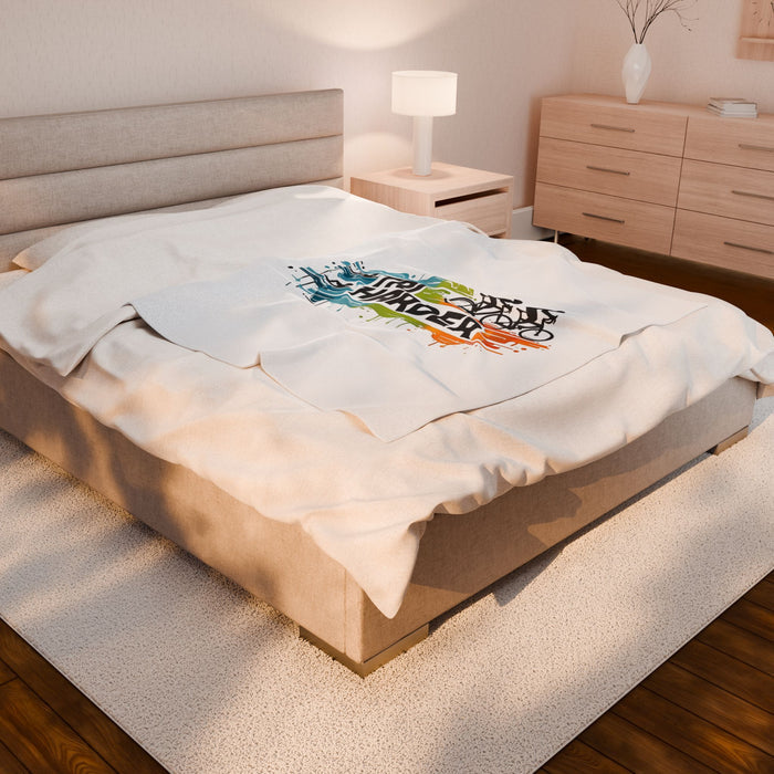 Triathlon Plush Blanket for Athletes - All Over Prints - size chart