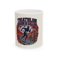 Triathlon Season Is Calling Ceramic Mug – Autumn Runner & Bike Coffee Cup (11oz/15oz)