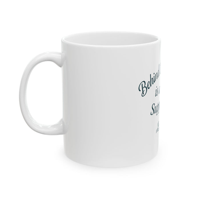 Triathlon Support System Ceramic Mug — “Behind Every Triathlete” Gif