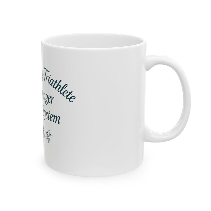Triathlon Support System Ceramic Mug — “Behind Every Triathlete” Gif