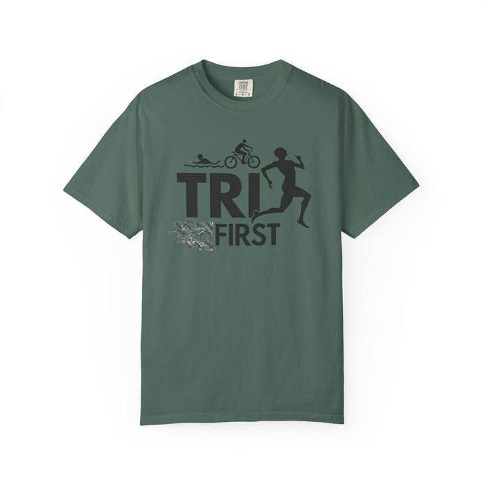 Triathlon Swim Bike Run T-Shirt - size chart