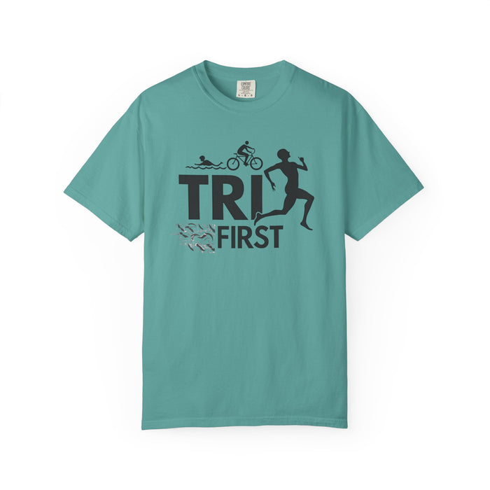 Triathlon Swim Bike Run T-Shirt - size chart