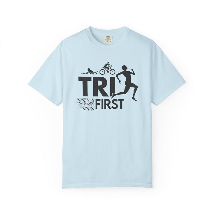 Triathlon Swim Bike Run T-Shirt - size chart