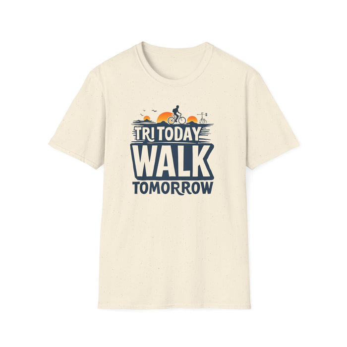Triathlon T-Shirt Unisex Crew-Neck - 100% Ring-Spun Cotton - detail view