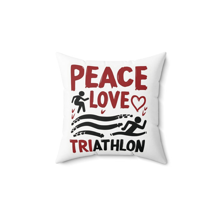 Triathlon Throw Pillow - Home Decor