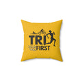 Triathlon Throw Pillow - Home Decor