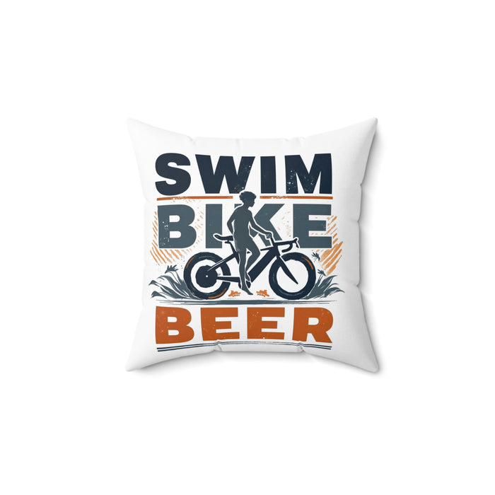 Triathlon Throw Pillow - Home Decor
