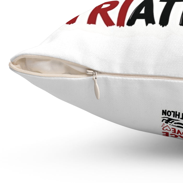 Triathlon Throw Pillow - Home Decor - detail view