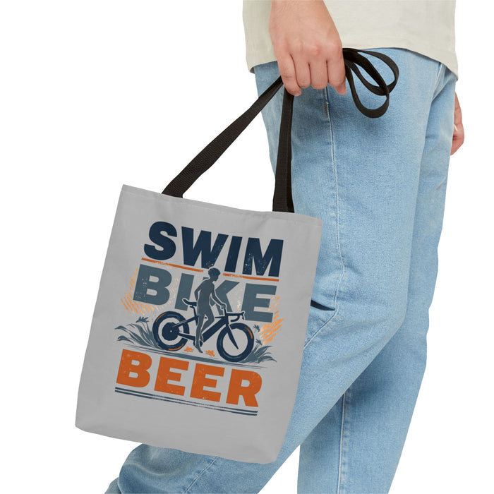 Triathlon Tote Bag - Swim-Bike-Beer Print Eco Nonwoven - Bags - size chart