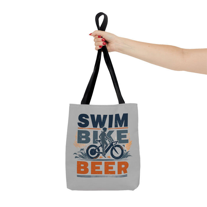 Triathlon Tote Bag - Swim-Bike-Beer Print Eco Nonwoven - Bags - size chart
