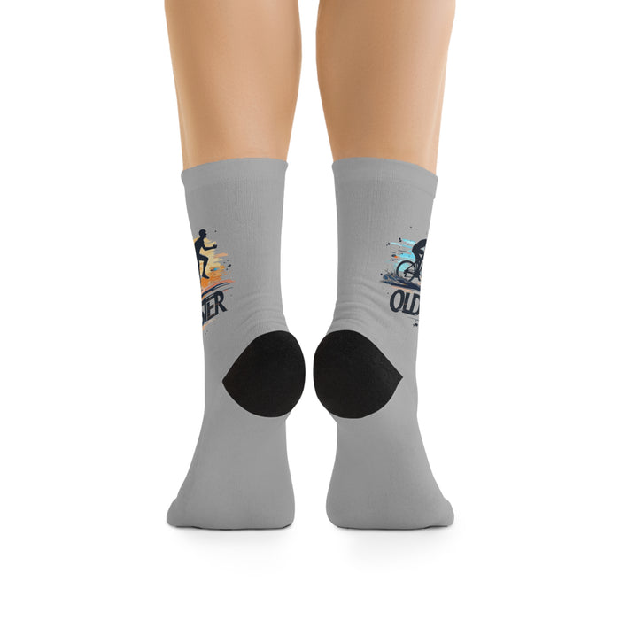 Triathlon Training Crew Socks - All Over Prints - alternate view