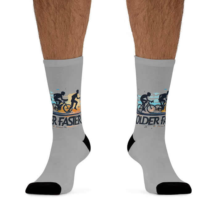 Triathlon Training Crew Socks - All Over Prints - detail view